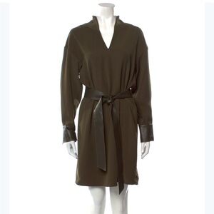 Dark green belted Vince dress size small